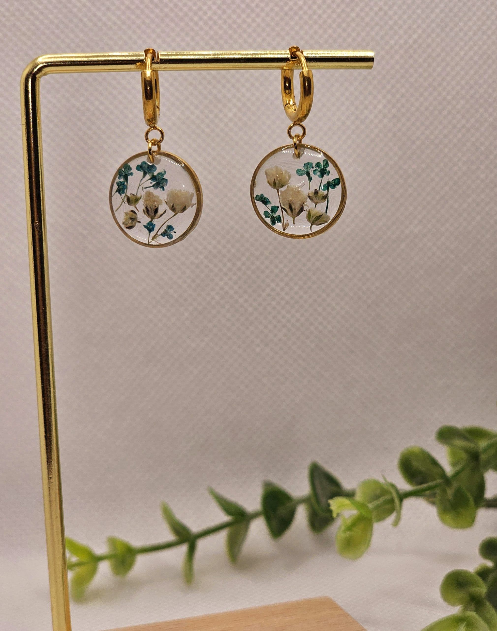 Trio of Flowers and Blue Hues